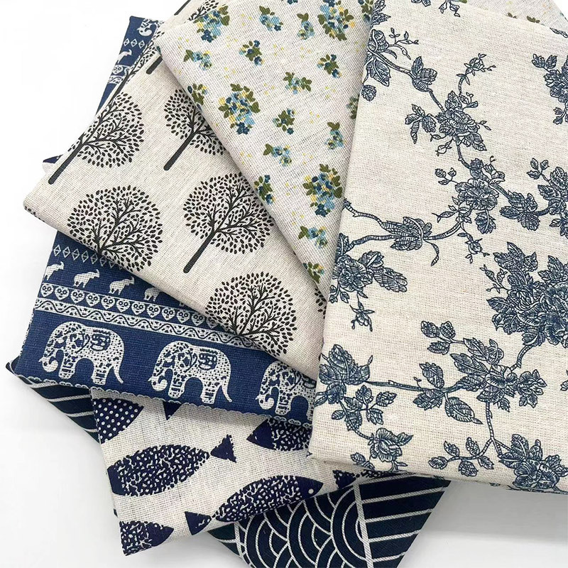 Sofas - Retro Boho Blumenmuster Baumwoll-Leinen-Mischgewebe, Weicher Dekorativer