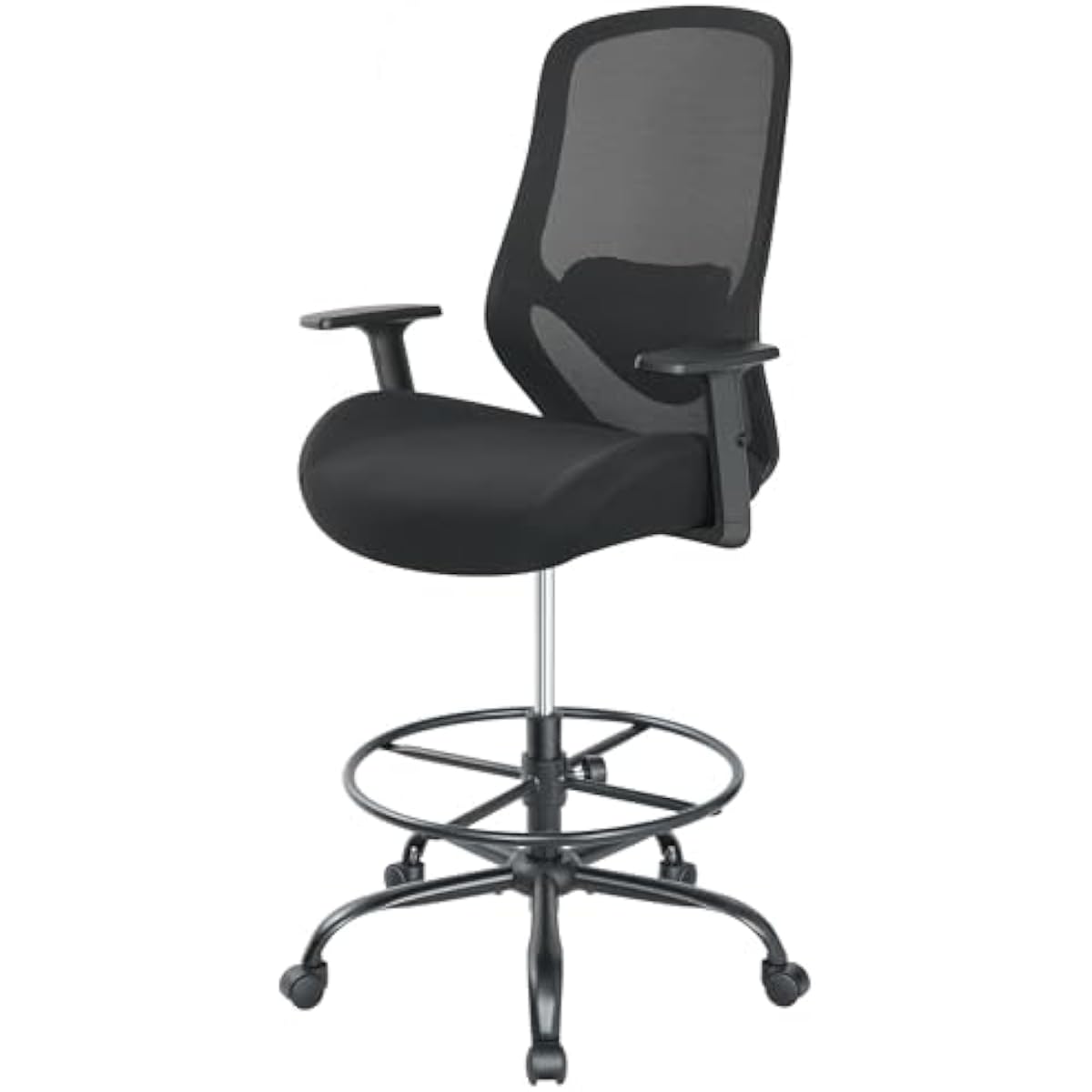 Chairs - Ergonomischer hoher Zeichenstuhl mit Memory-Schaum-Sitz, Netzrückenlehne,