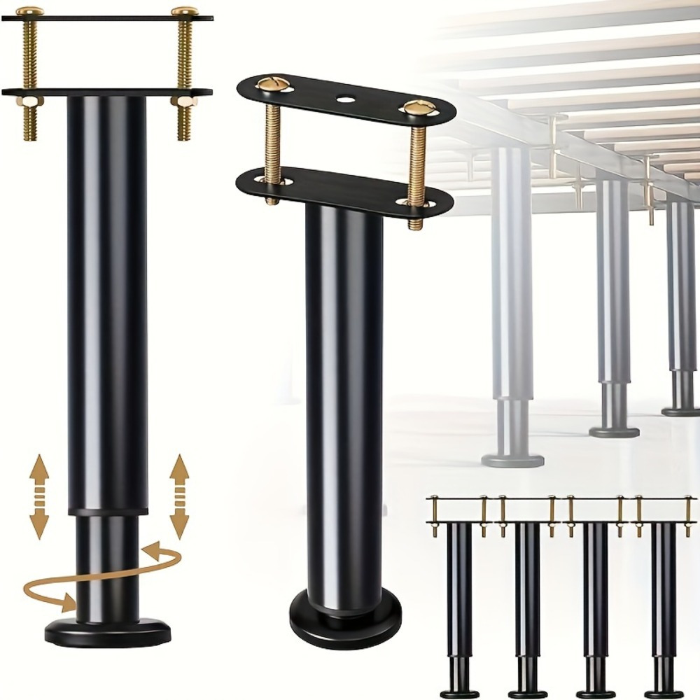 Canopy Bed Frame Metal Queen - Höhenverstellbar: 4 Stück Bettrahmen-Stützbeine aus stabilem