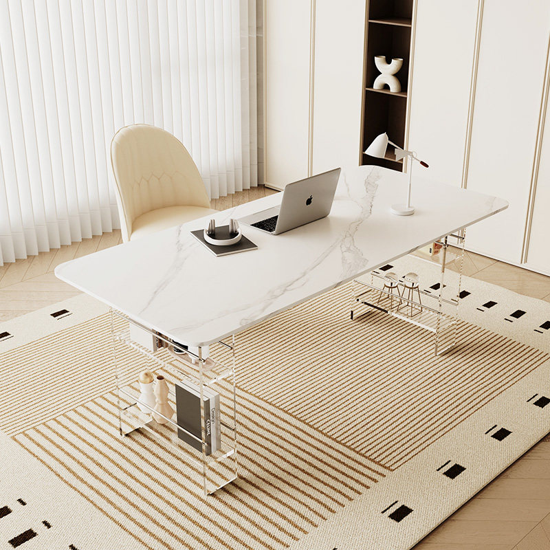 Bedroom Furniture - Nordischer High-End-Schreibtisch aus gesintertem Stein, modernes