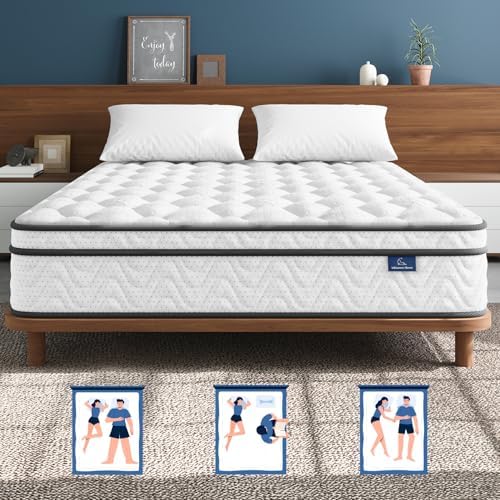 Memory Foam Mattress In A Box Queen - Queen-Size-Matratze 12 Zoll, Cool Sleep Hybrid-Matratze
