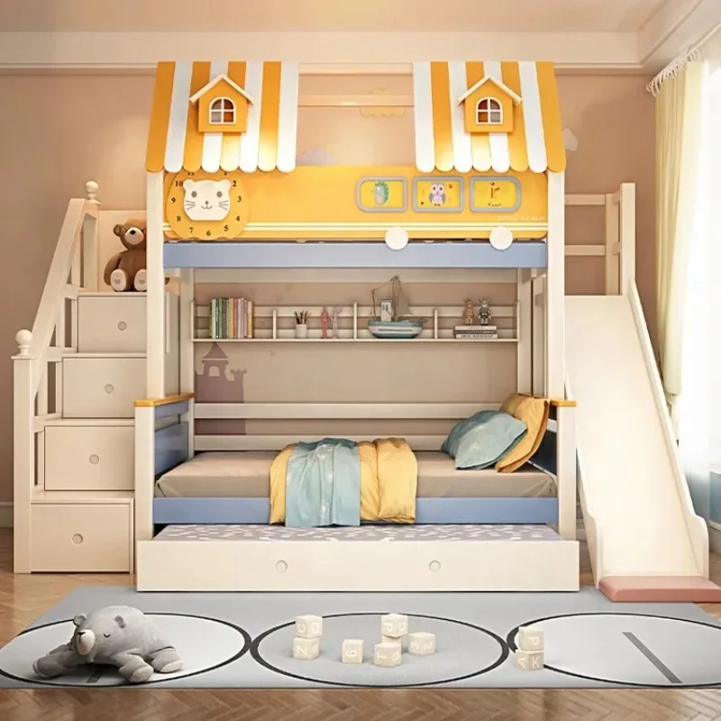 Holz-Loft-Etagenbett für Kinde – Bunk Bed With Stairs And Slide Bewertung und Preis