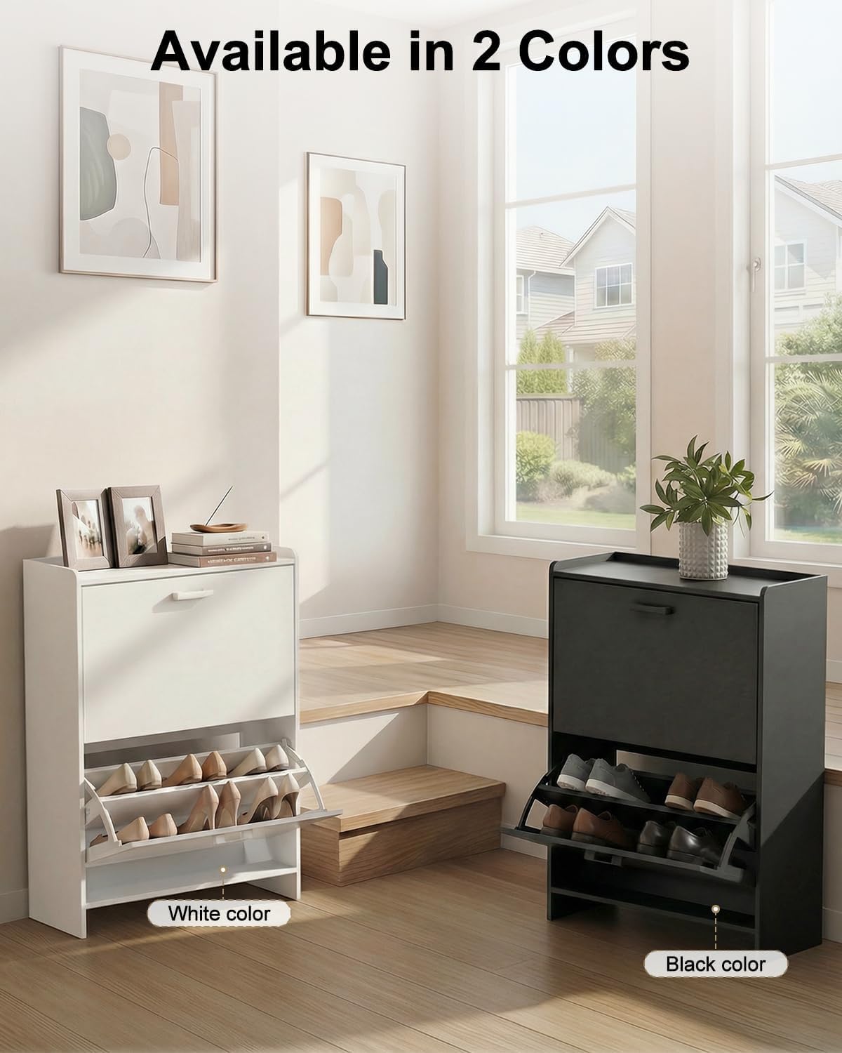 # Schmaler Schuhschrank mit 2  – Shoe Rack Cabinet Narrow Entryway Bewertung und Preis
