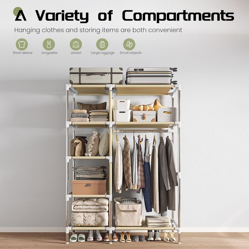 Tragbarer Kleiderschrank, frei – Wardrobe Closet Portable Fabric Cover Bewertung und Preis