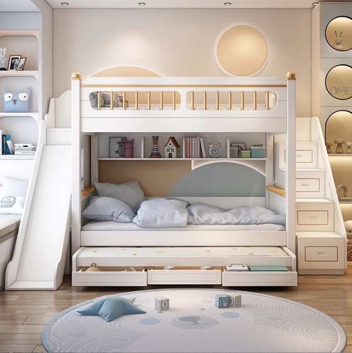 Kinderzimmermöbel aus Massivho – Bunk Bed With Stairs And Slide Bewertung und Preis