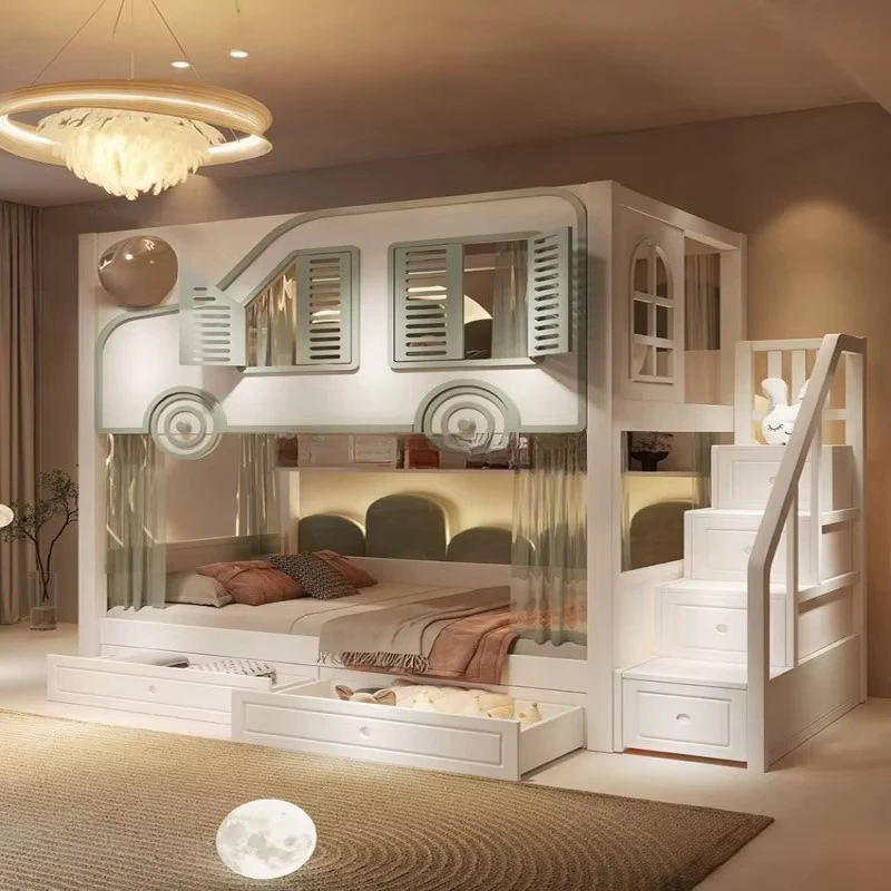 Neues Design Kinder-Luxus-Etag – Bunk Bed With Stairs And Slide Bewertung und Preis