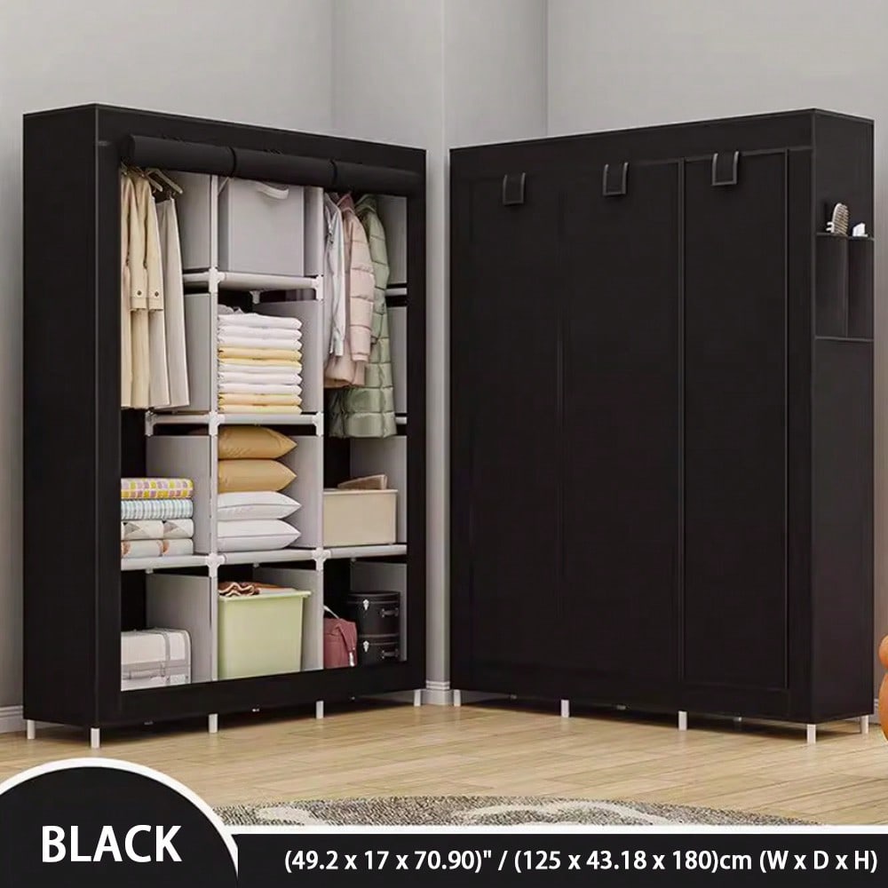 71 Zoll tragbarer Kleiderschra – Wardrobe Closet Portable Fabric Cover Bewertung und Preis