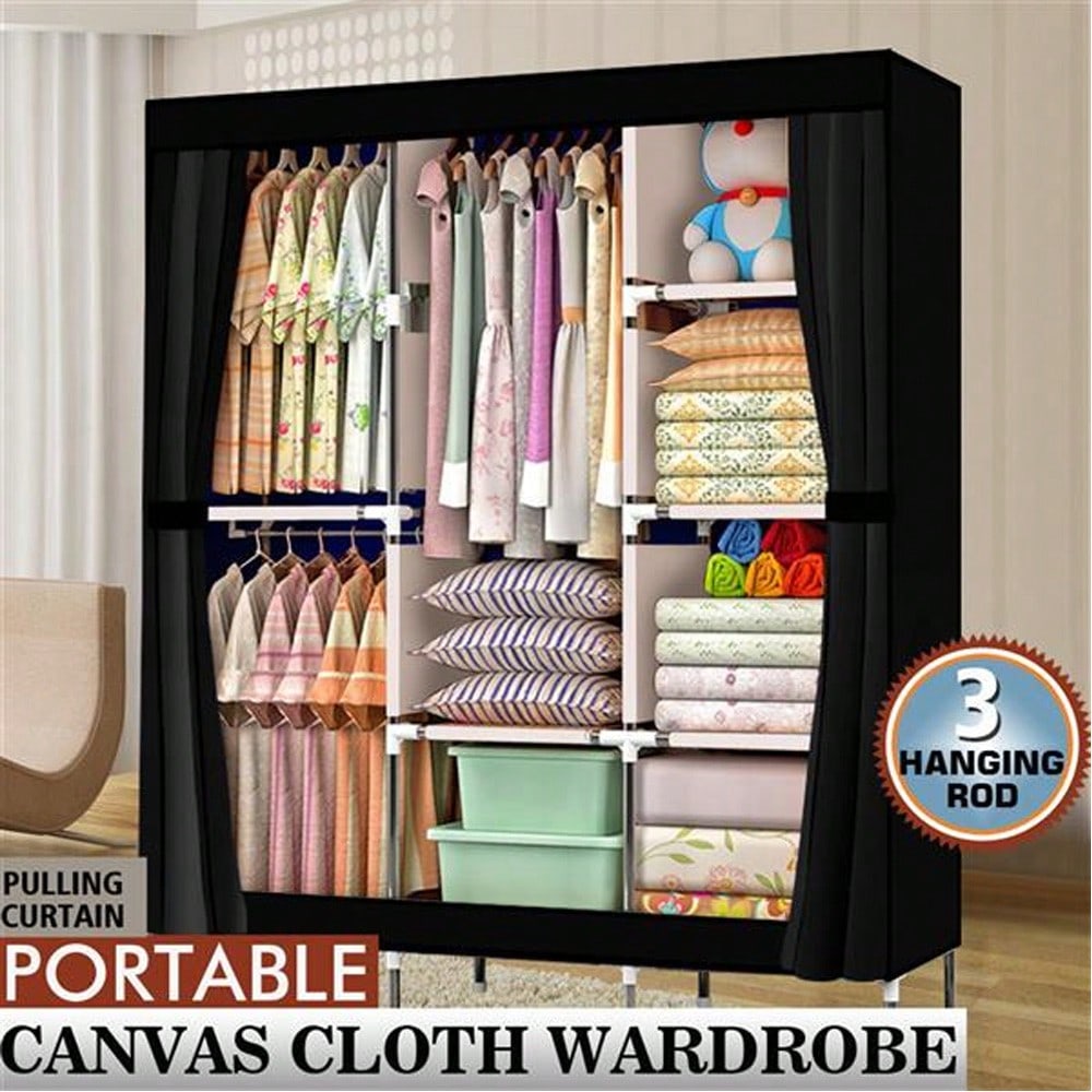 71 Zoll tragbarer Kleiderschra – Wardrobe Closet Portable Fabric Cover Bewertung und Preis