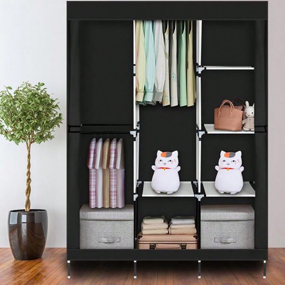71 Zoll tragbarer Kleiderschra – Wardrobe Closet Portable Fabric Cover Bewertung und Preis