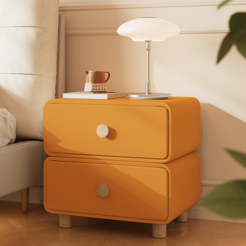 Minimalistischer Cremefarbener – Solid Wood Nightstand 2 Drawers Bewertung und Preis