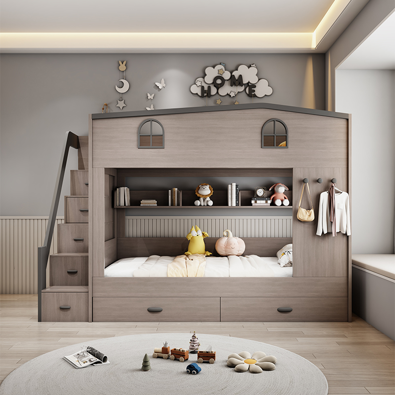 Nordic Doppel Decker Kinder Be – Bunk Bed With Stairs And Slide Bewertung und Preis