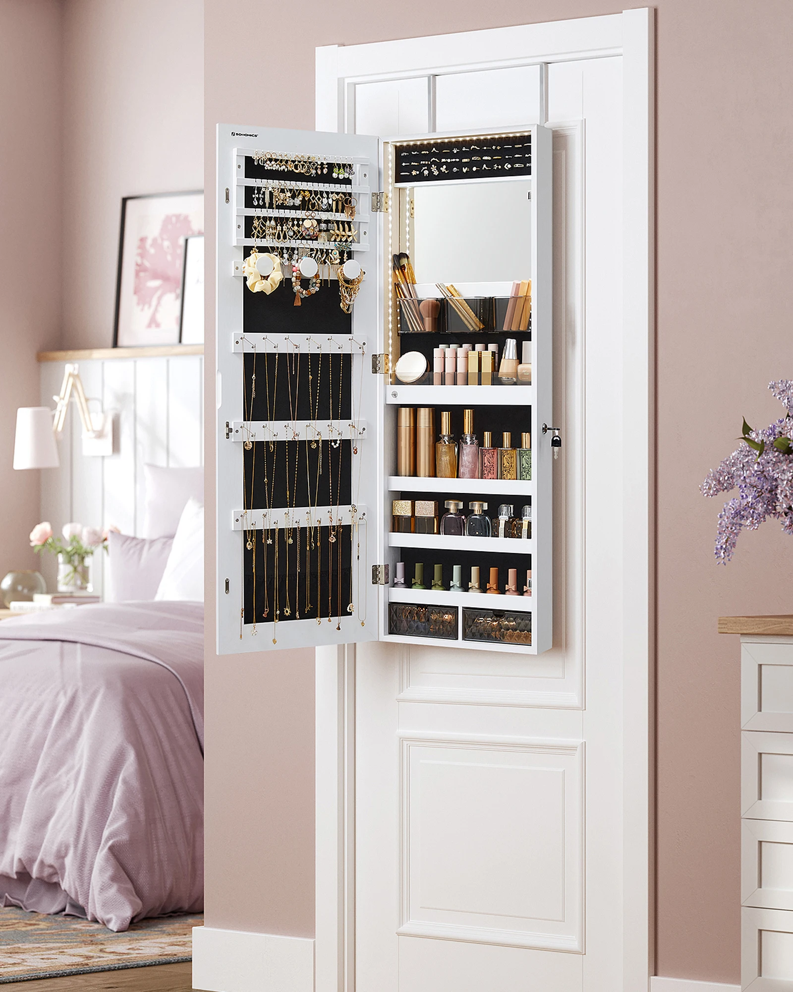# Multifunktionaler Schmucksch – Full Length Mirror Jewelry Armoire Bewertung und Preis