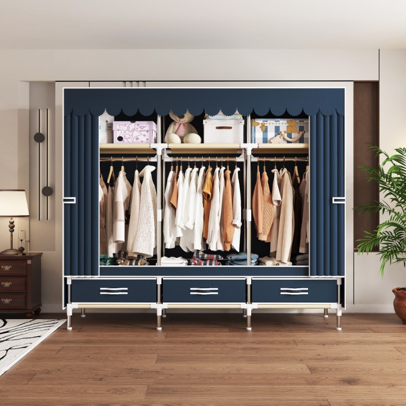 65-Zoll-Stoffschrank mit Schub – Wardrobe Closet Portable Fabric Cover Bewertung und Preis