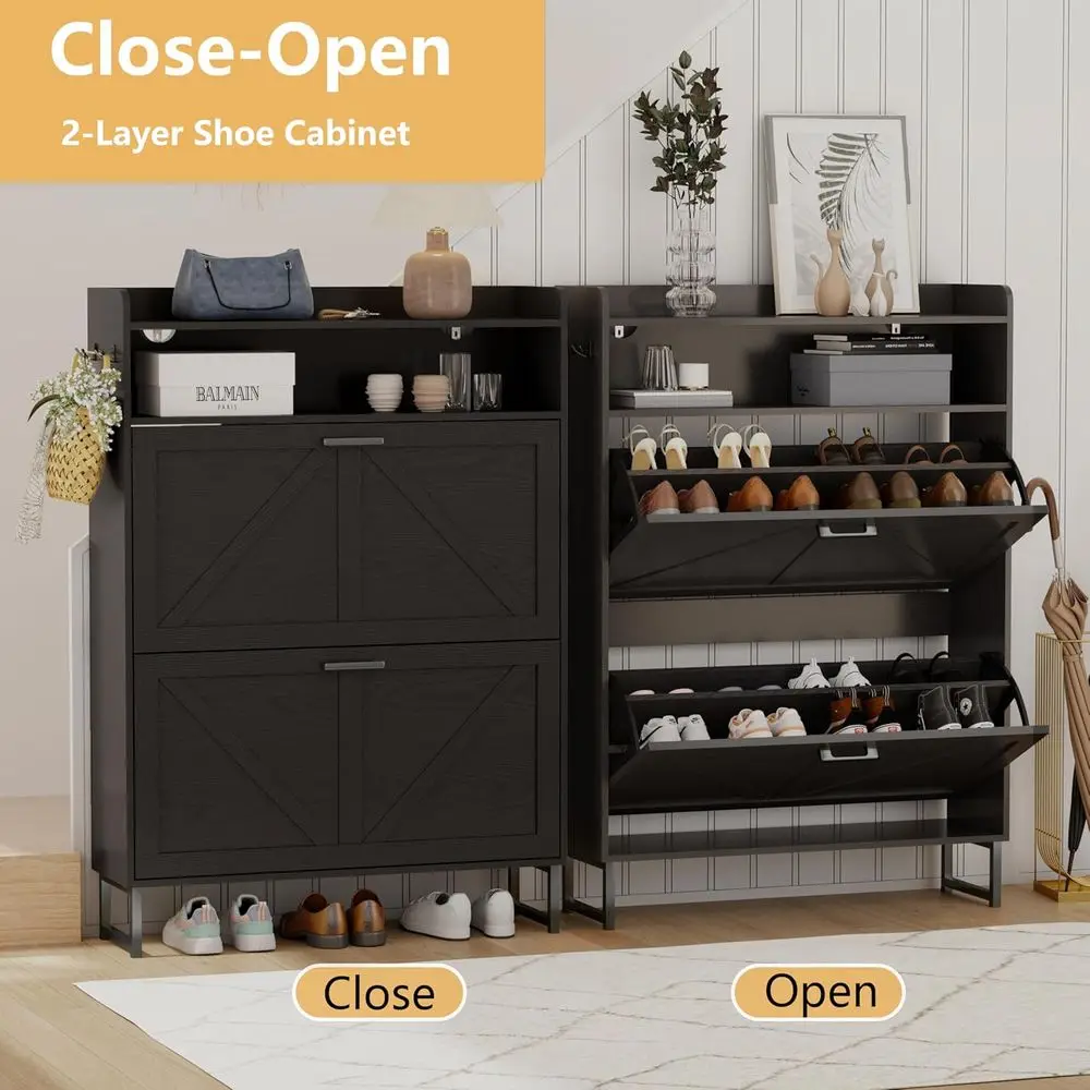 Schmaler Schuhschrank mit Hake – Shoe Rack Cabinet Narrow Entryway Bewertung und Preis
