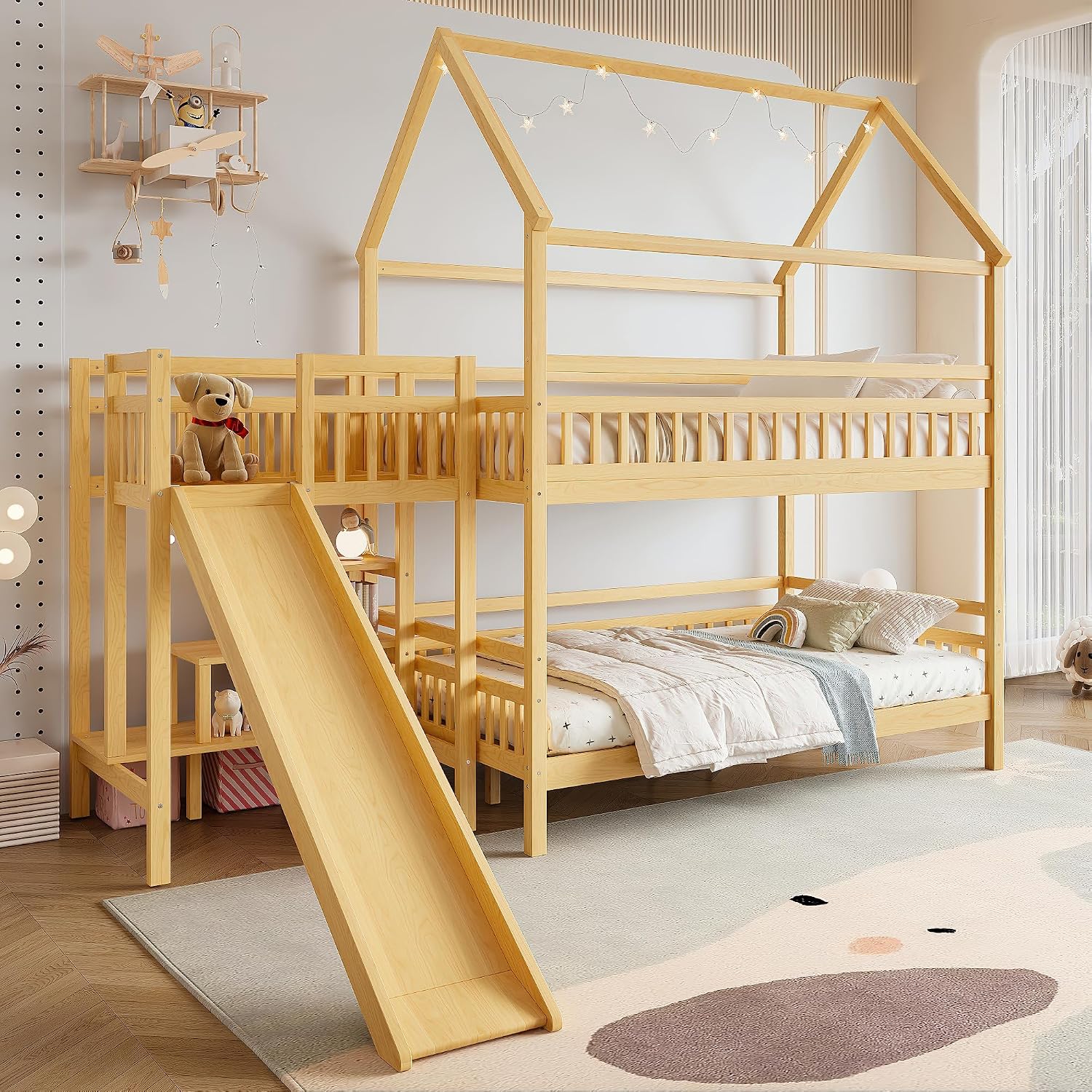 Vollständiges Etagenbett mit S – Bunk Bed With Stairs And Slide Bewertung und Preis