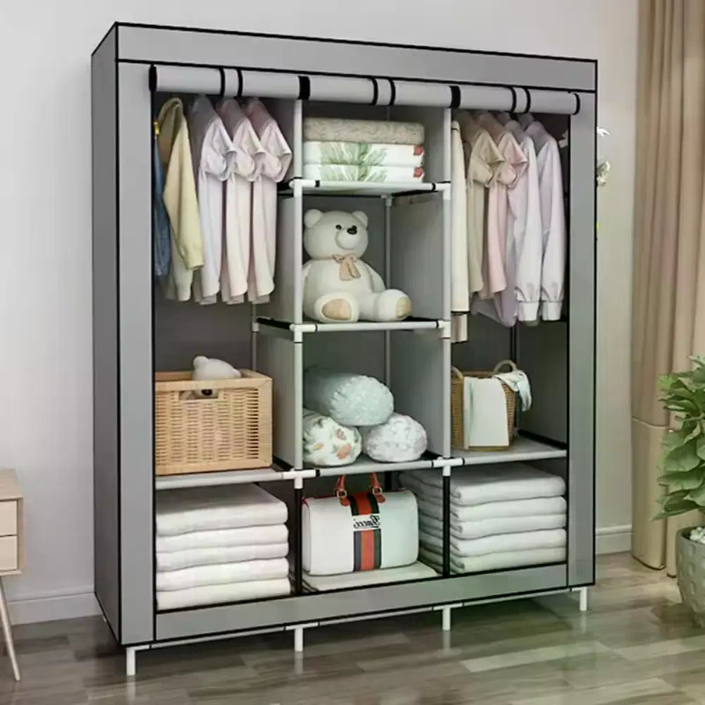 64-Zoll tragbarer, abgedeckter – Wardrobe Closet Portable Fabric Cover Bewertung und Preis